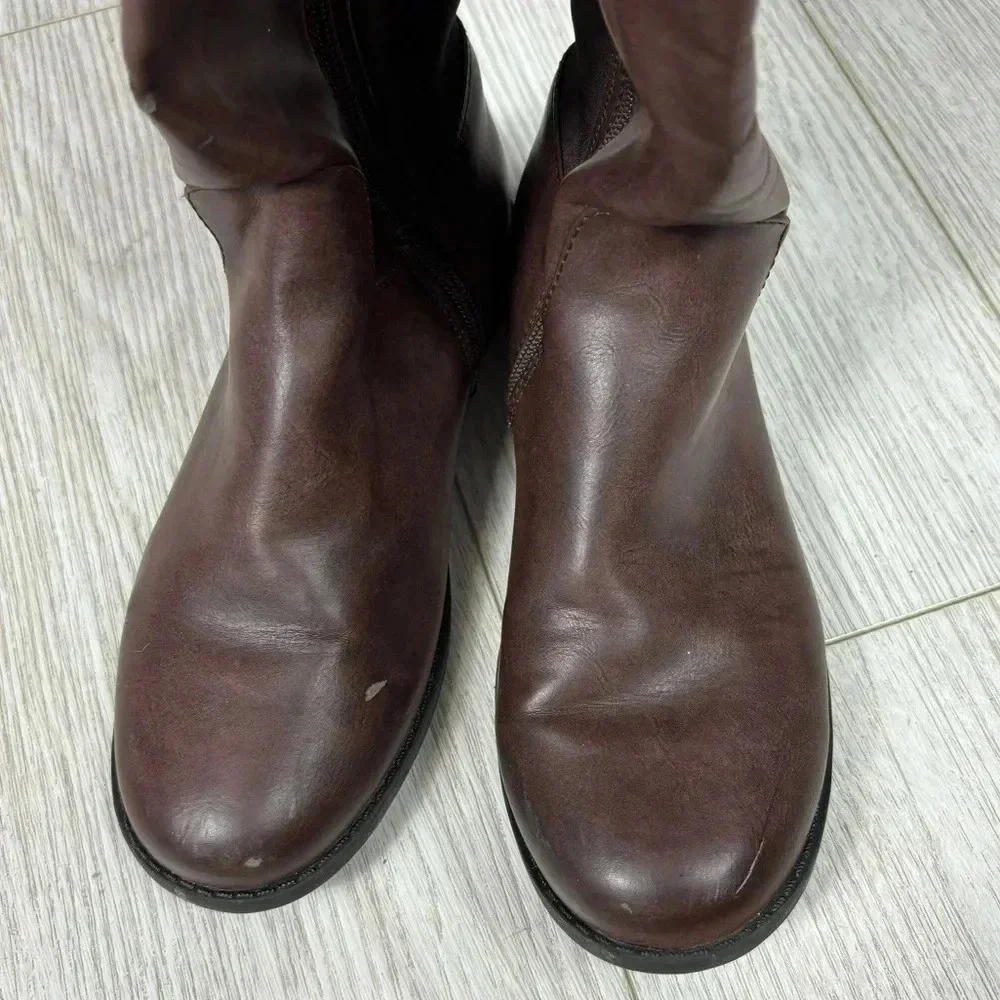 Kenneth Cole NY Classic Kennedy Scuba Boots flat heel in Brown size 4